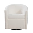 thumbnail image 4 of Odessa Barrel Style Swivel Accent chair in Ivory Performance Fabric, 4 of 9
