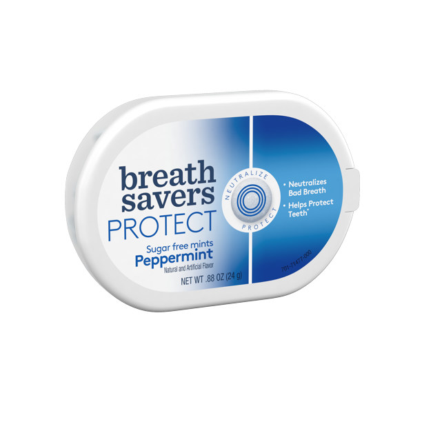 BREATH SAVERS PROTECT Mints in Peppermint Flavor, .88 oz