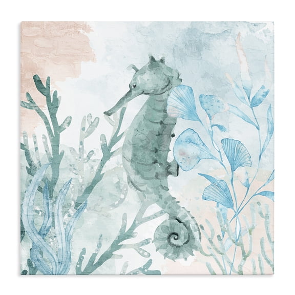 Stupell Industries Seahorse Sea Swim Canvas Wall Art, design by Kim Allen