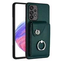Allytech Galaxy S22 Plus Wallet Case with Ring Holder Stand, Retro PU Leather Cards Slots Shockproof Kickstand Anti-Scratch Protective Phone Case for Samsung Galaxy S22 Plus - Green