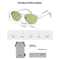 thumbnail image 5 of Gafas de Sol SOJOS Retro Ovaladas Polarizadas SJ1245 Plata/Verde Claro, 5 of 5