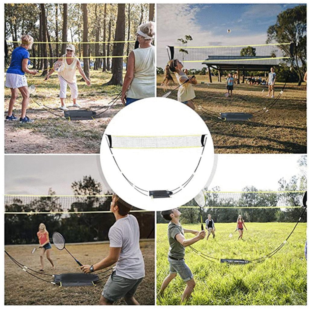 Yihuala Foldable Badminton Set Easy Standard Volleyball Net For Professional Tennis Training Indoor Outdoor Sports