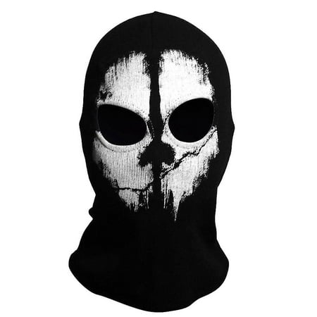 Ghost Mask - Balaclava Motorcycling Paintball One Size Colour Black