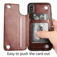 thumbnail image 2 of TekDeals Leather Flip Wallet Card Holder Case Cover For Apple iPhone 13 12 11 Pro, Pro Max, XS Max, XS, XR, X, 8, 7, 6, 6 Plus, 6S, 6S Plus, Brown, 2 of 5
