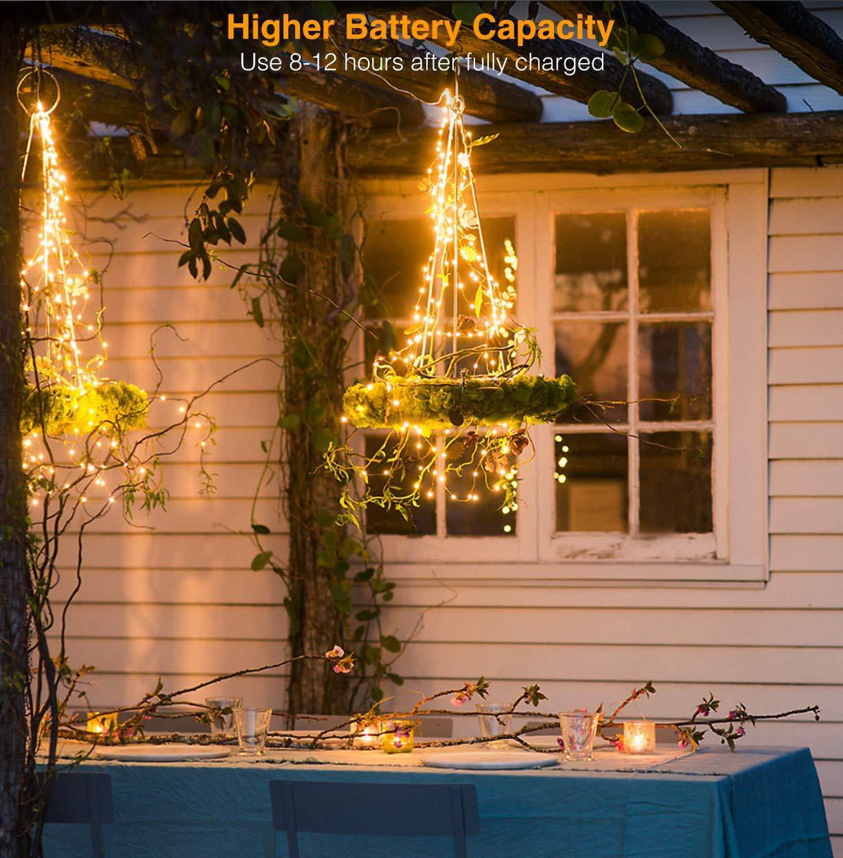 Garden 78.7FT 240LED Solar Fairy Lights 8 Modes Copper Wire Solar Powered Fairy Lights Outdoor Waterproof for Christmas kolpop Solar String Lights Warm White Patio Camping Tree Yard Party