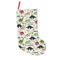 Goofa Dinosaur for Christmas Stockings, 18inch Xmas Hanging Stocking Decorations for Christmas Party Family Decor