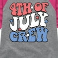thumbnail image 3 of Instant Message - Fourth Of July Crew - Toddler & Youth Girls Raglan Graphic T-Shirt, 3 of 6