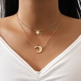 thumbnail image 1 of Jusqu'à 65% de Réduction sur les Colliers SMihono pour Femmes Collier Personnalisé Simple à Feuilles Creuses Multi-Couches Perles Rondes Strass, 1 of 4