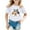 White, variant on Hiijoy Girls Cartoon Cat Graphic Tee Short Sleeve Crew Neck T-Shirt for Kids