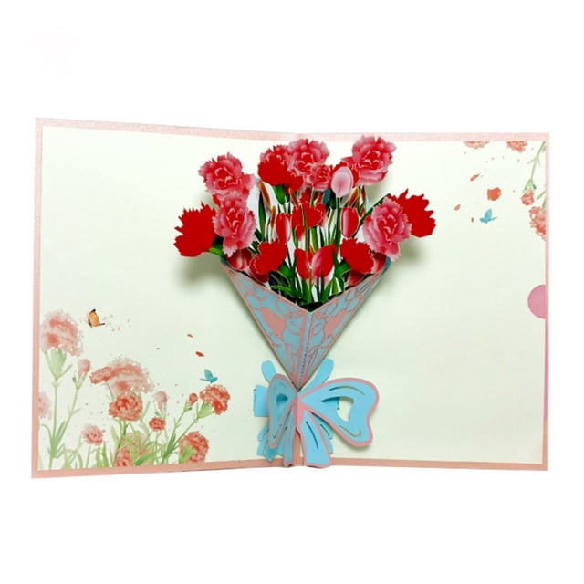 Feliz día de la madre Tarjeta 3D Up Regalo temático de flores de jardinería de primavera para mamá esposa