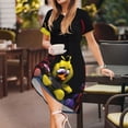 thumbnail image 2 of Lsque Five Nights At Freddy'S Print Women's Casual Dress T-Shirt Summer Short Sleeve Scoop Neck Swing Dresses, 2 of 7