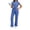 Blue, variant on Nursing Uniforms Scrubs Sets for Women Solid Color V Neck Scrubs Set Functional Soft Workwear with Pockets M
