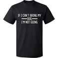 thumbnail image 1 of Unisex T-Shirt, If I Can't Bring My Dog, Slim Fit, Short Sleeve Sweater - Dark Heather Large, 1 of 2