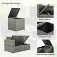 thumbnail image 4 of Eliana 6 Pc Outdoor All Weather PE Rattan Sectional Sofa Set - Gray, 4 of 27