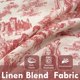 thumbnail image 2 of Cortina DriftAway Toile, mezcla de lino, con cenefa, 132 x 46 cm, color rojo, 2 of 9