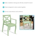 thumbnail image 2 of Sunnydaze Polypropylene Stackable Tristana Outdoor Patio Arm Chair, Green, 2pk, 2 of 10