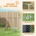 thumbnail image 4 of PawHut Large Outdoor Dog Kennel, Chain Link Dog Kennel Outside with Weather Resistant Cover, Rotating Bowls Door, for M&L Dogs, 19.7' x 7.5' x 7.5', 4 of 9