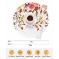 thumbnail image 6 of 13 Inch Round Placemats Set of 4, Thanksgiving Flowers Non Slip Heat Insulation PP Table Mats, Farmhouse Autumn Floral Leaves Washable Place Mats for Kitchen Dining Party Table Decor, 6 of 7