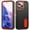 Black+Orange, variant on ELEHOLD for iPhone 15 Pro Rugged Protective Case Multi Layer Shockproof Hidden Kickstand Hybrid Silicone Hard PC Cover for iPhone 15 Pro,Red+Black