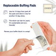 thumbnail image 4 of Onsen Secret Nail Buffer Block Replacement Pads - 3 Way Buffing Block Smooth Shine Natural Nail Buffing Pads w/ 3 Sides Coarse, Soft, Silky, Nail Buffer Replacement Pads Only - 4 Combo Pads - 1 Pack, 4 of 7