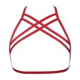 thumbnail image 1 of Lencería Elasticity Premium Material Ductilidad Romántico Air Strappy Erogeus Misterioso Diseño único Moda Cupless Jaula Sujetador Rojo Scienceny XX000641-03, 1 of 6