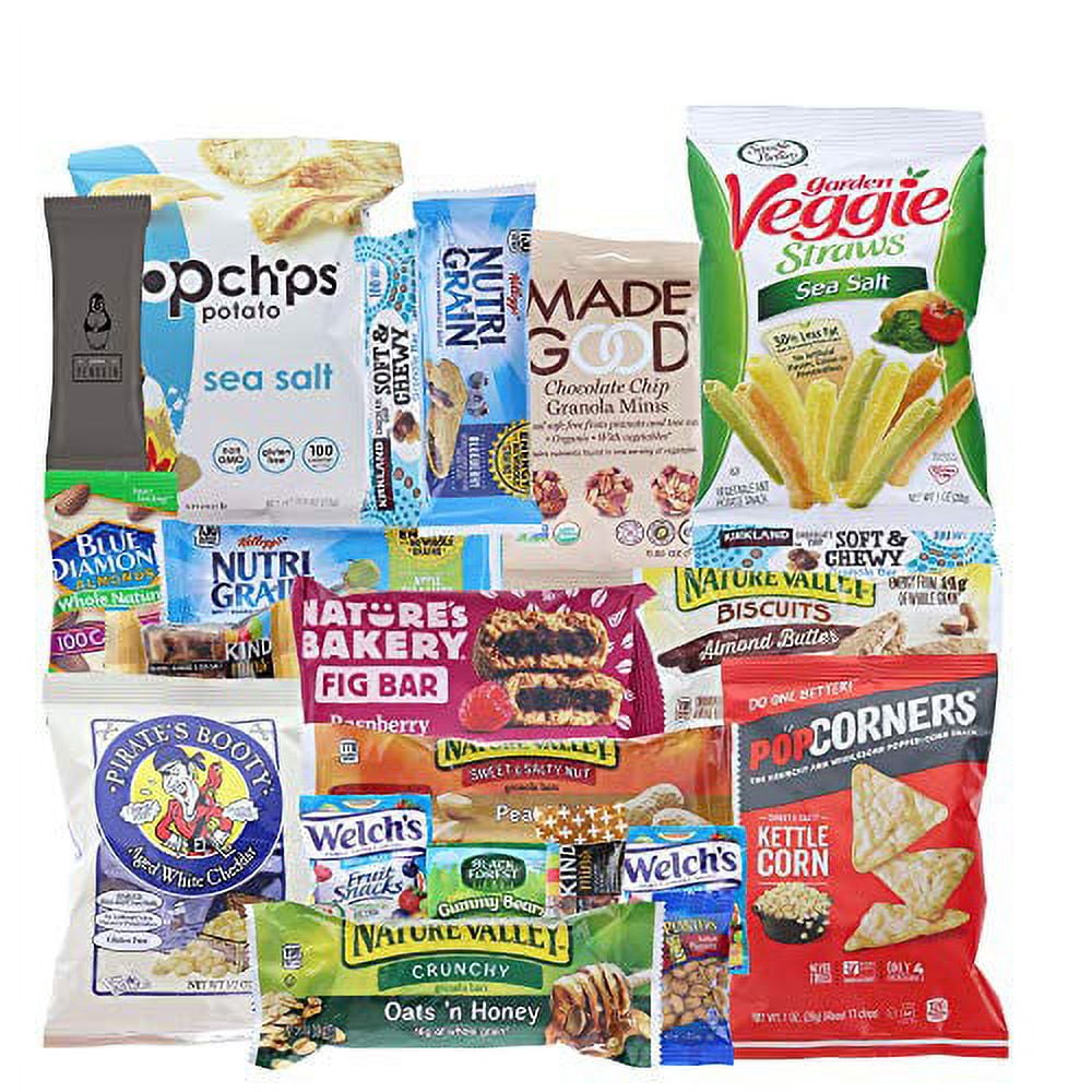 Healthy Snacks Care Package (20 Count Variety Snack Pack) Assortment of  Nuts, Bars, Healthy Chips and More! - Walmart.com