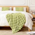 thumbnail image 5 of Checkered Flannel Fleece Throw Blanket Soft Cozy Checkerboard Grid Print Chessboard Gingham Pattern Blankets for Bed Couch Sofa, 50"x60", Sage Green, 5 of 6