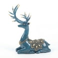 thumbnail image 6 of Miumaeov A Pair Deer Statue Decor Resin Figurines Sculptures Center Table Living Room Decor Art Blue, 6 of 14