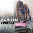 thumbnail image 2 of Yes4All Adjustable High Step Aerobic Platform, 16 in x 16 in, for Aerobic Step Exercises (Pink/ Grey), 2 of 7