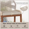 thumbnail image 2 of Dycanpo 26.5''H Outdoor Counter Height Chairs, Boho-Style Rattan Bar Stools Set of 3, Red-Brown, 2 of 10