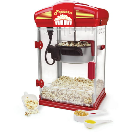 West Bend 82515 Hot Oil Theater Style Popcorn Popper Machine Offers Nonstick Kettle Fast and Durable with Easy Clean Up, 4-Ounce, Theater Style, (Best Oil For Popcorn Kettle)