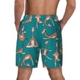 thumbnail image 3 of Kdxio Giraffes Doing Various Yoga Print Men'S Swim Trunks With Compression Liner 7 Inch Inseam Quick Dry Swim Shorts, 3 of 7