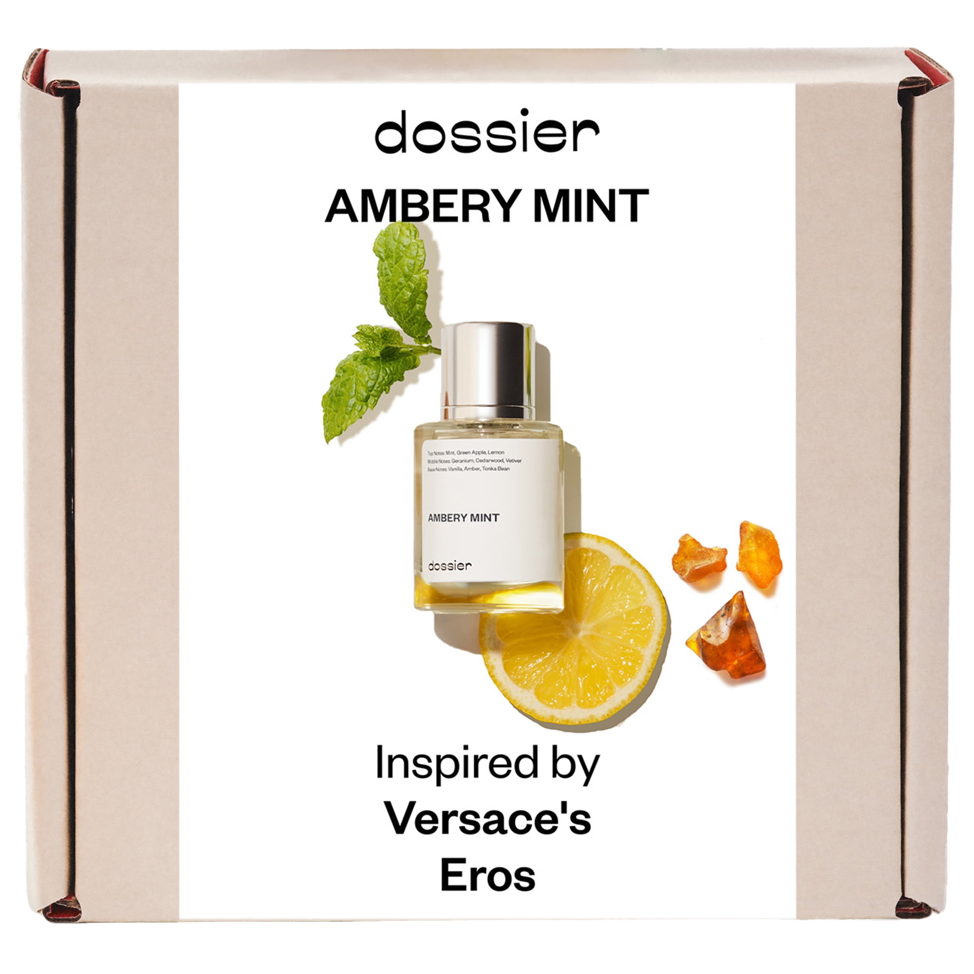 Dossier Ambery Mint Eau De Toilette, Inspired by Versace Eros, Cologne for Men, 1.7 oz