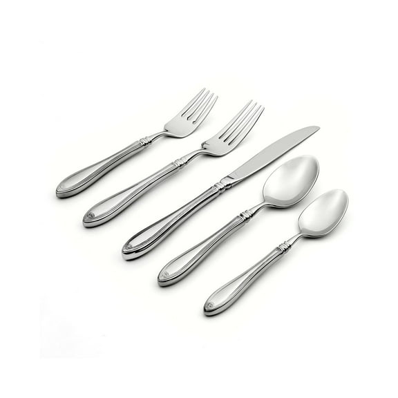 Oneida Sheraton 5-Piece Mirror 18/10 Stainless Steel Flatware Set