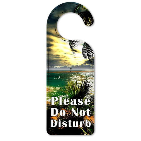 Do Not Disturb Door Knob Hanger Sign - Dusk on the Beach