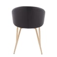 thumbnail image 4 of LumiSource Claire Chairs, Faux Leather, Black/Gold, Set Of 2 Chairs, 4 of 8