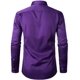 thumbnail image 4 of Camisa de vestir JEMITOP, elástica, ajustada, sin arrugas, color morado, XXL, 4 of 6