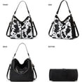 thumbnail image 3 of Sunyuer Handbags Women Fashion Leopard Cow Pattern Shoulder & Crossbody Purse Top Handle Satchel Purses Synthetic Leather Wallet, 3 of 5