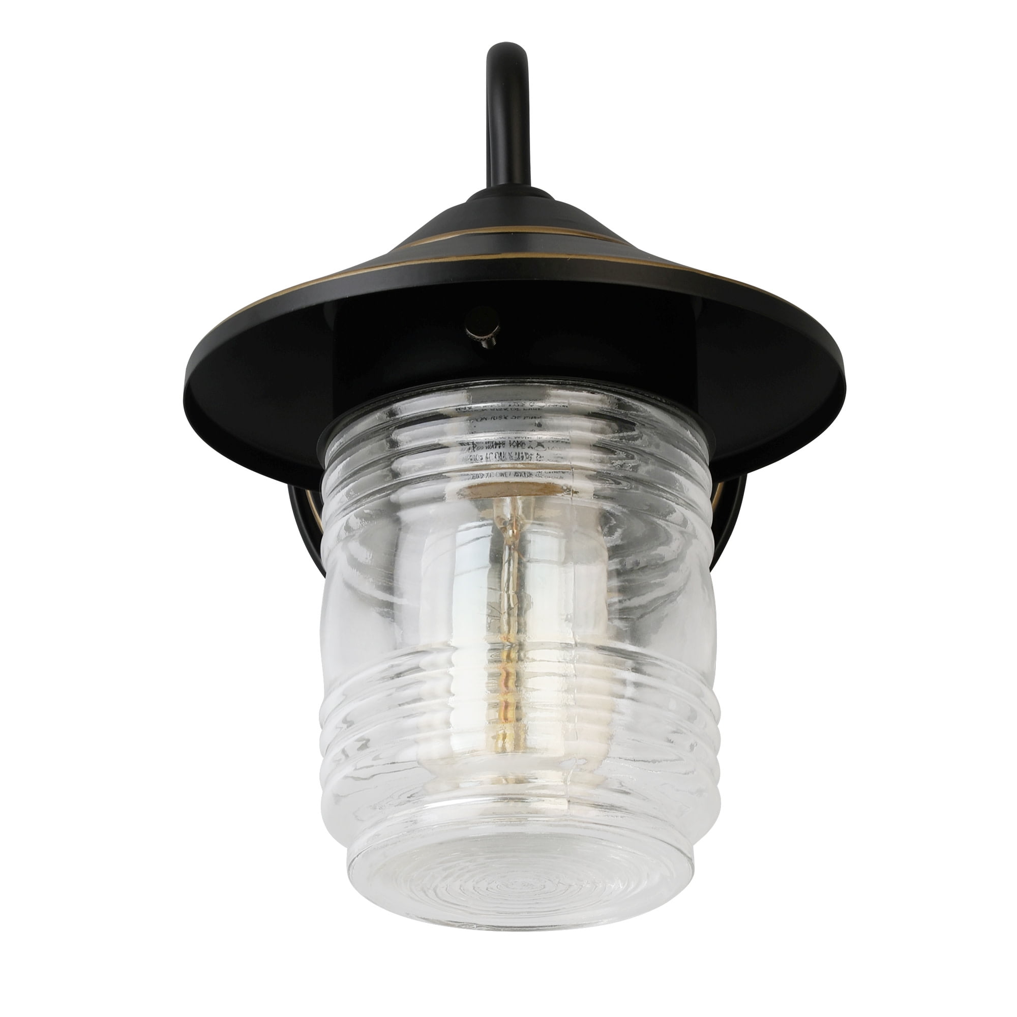 Design House Jerome Jelly Jar Indoor/Outdoor Dimmable Wall Light for Entryway and Patio, Oil Rubbed Bronze
