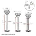 thumbnail image 2 of BodyJ4You 3PC Labret Stud Tragus Earring Set 16G Rainbow Steel Crystal Helix Lip Monroe Cartilage, 2 of 6