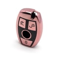 thumbnail image 2 of Xotic Tech for Mercedes Benz Key Fob Cover, Full Sealed Soft TPU Remote Smart Key Fob Case for Mercedes Benz C E G S M CLS CLK Class, Rose Gold, 2 of 8