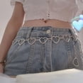 thumbnail image 2 of NUZYZ Fashion Heart Shape Pants Belt Adjustable Extended Chain Long Tassel Dress Belt Waist Chain Clothing Accessories, 2 of 8