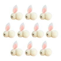 Moocorvic 20Pcs Mini Easter Bunny Stuffed Animals Toys for Kids Boys and Girls, Cute Doll Easter Basket Stuffers(White)