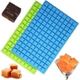thumbnail image 2 of 2 paquetes de molde de silicona cuadrado, 126 cavidades Bandejas de cubitos de hielo flexibles y antiadherentes Moldes de gelatina de chocolate dulce de azúcar - 1 azul y 1 verde., 2 of 4
