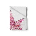 thumbnail image 2 of Tree Soft Flannel Fleece Throw Blanket, Abstract Tree with Floral Burst Blossoms Daisies Leaves Butterflies Forest, Cozy Plush for Indoor and Outdoor Use, 60" x 80", White Brown Pink, by Ambesonne, 2 of 6