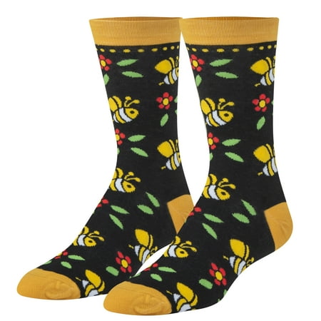 

Crazy Socks Womens Animals Bumble Bees Crew Socks Novelty Silly Fun Cute