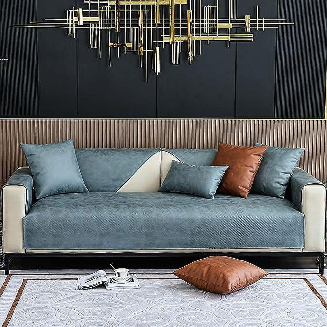 Namzi Vintage Faux Pu Leather Sofa Cover Waterproof Non-Slip