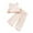Beige, variant on tarylea Toddler Baby Girls Summer Outfits Sleeveless Ruffle Hem Crop Tank Top Wide Leg Pants Clothing Sets