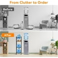 thumbnail image 4 of 5 Gallon Water Bottle Jug Holder, Water Jug Stand with 55mm Water Dispenser Valve, Heavy Duty Water Bottle Storage Rack with Wooden Storage Tier for Kitchen, Home and Office, 4 of 7