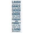 thumbnail image 2 of Grey, Jace 11x24 White Modern Wood Framed Museum Art Print Titled - Rules For Enjoyment Navy, 2 of 4